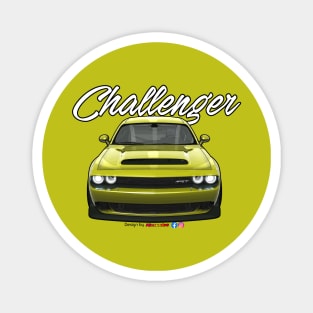 Challenger SRT Yellow by pjesusart Magnet